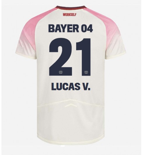 Bayer Leverkusen Lucas Vazquez #21 Venkovní Dres 2025-26 Krátký Rukáv Bayer Leverkusen Lucas Vazquez #21 Venkovní Dres 2025-26 Krátký Rukáv